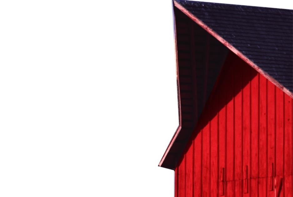 roof of red barn