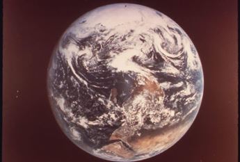 Earth as seen from the moon