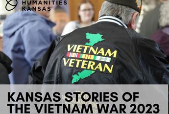 back of man wearing Vietnam Veteran jacket