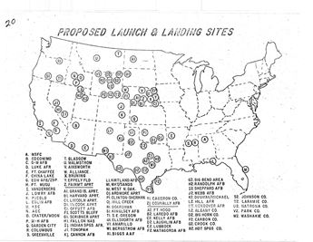 proposed space shuttle launch sites