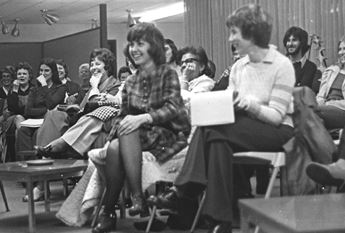 group of people at public event