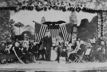 historic photo of band concert