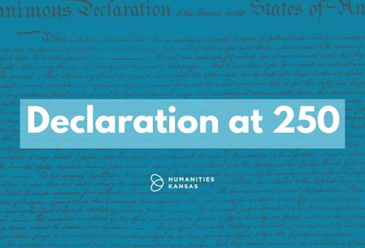 Declaration of Independence with Declaration at 250 text