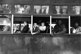 people on a trolley