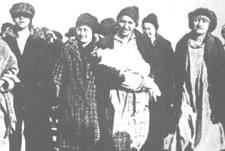 women marching together