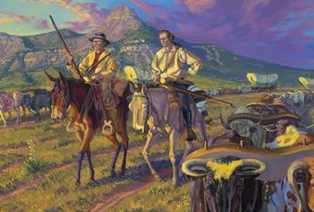 painting of santa fe trail traders