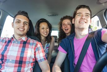 People in a car