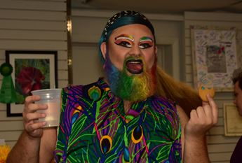 Amanduh Masters taking part in Pride festivities.