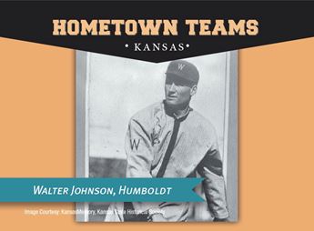 Trading card with Walter Johnson