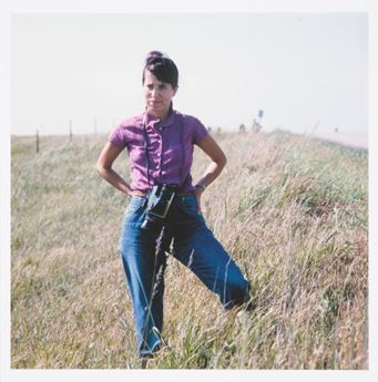 woman standing in prairie