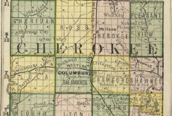 map of cherokee county kansas