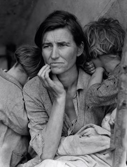 mother and children in 1930s