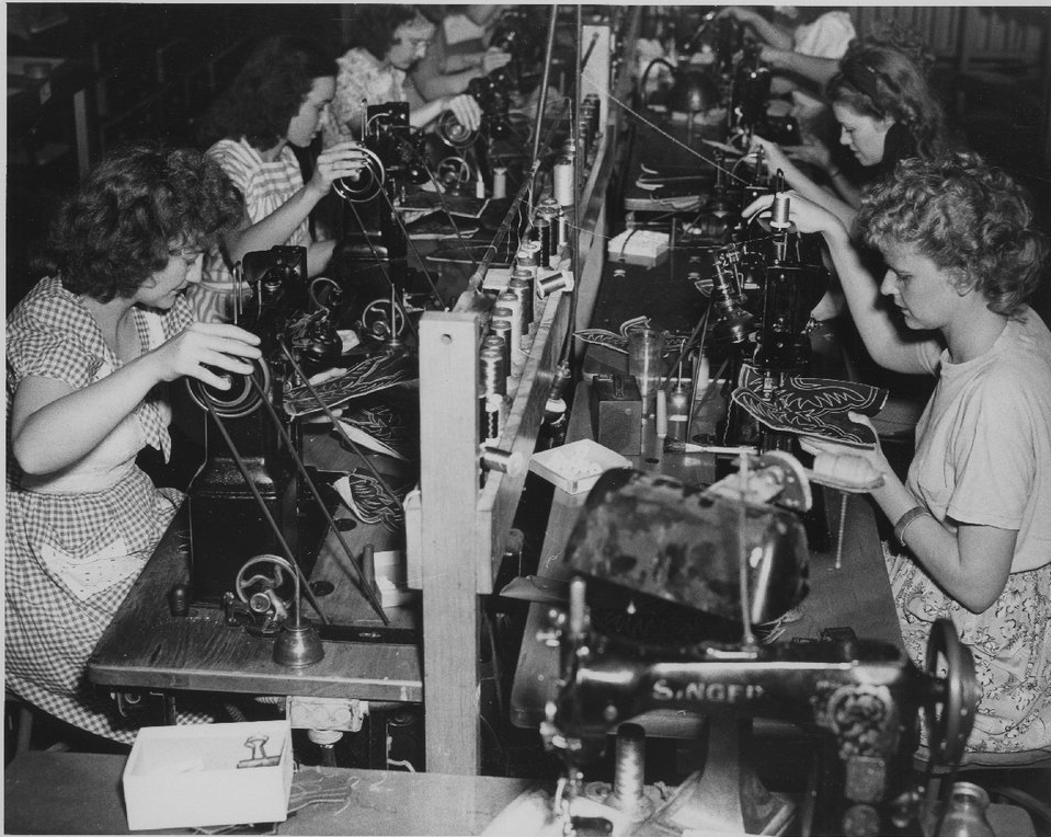 women manufacturing cowboy boots